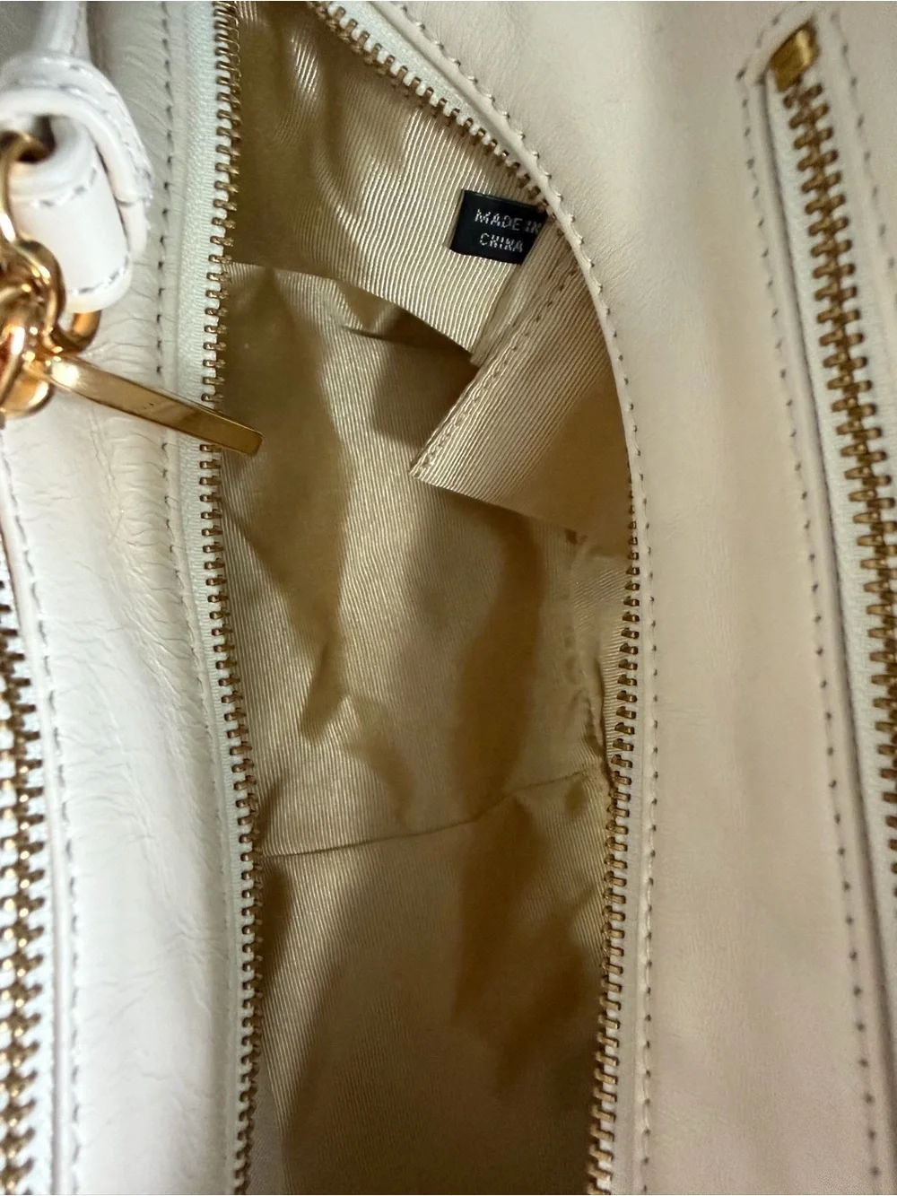 Authentic Badgley Mischka Nina Cube satchel/shoulder bag cream/black, EUC - Picture 7 of 10